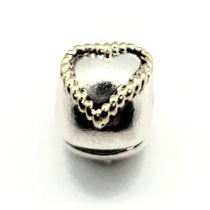 Pandora 14K Gold & Sterling Silver Braided Heart Clip